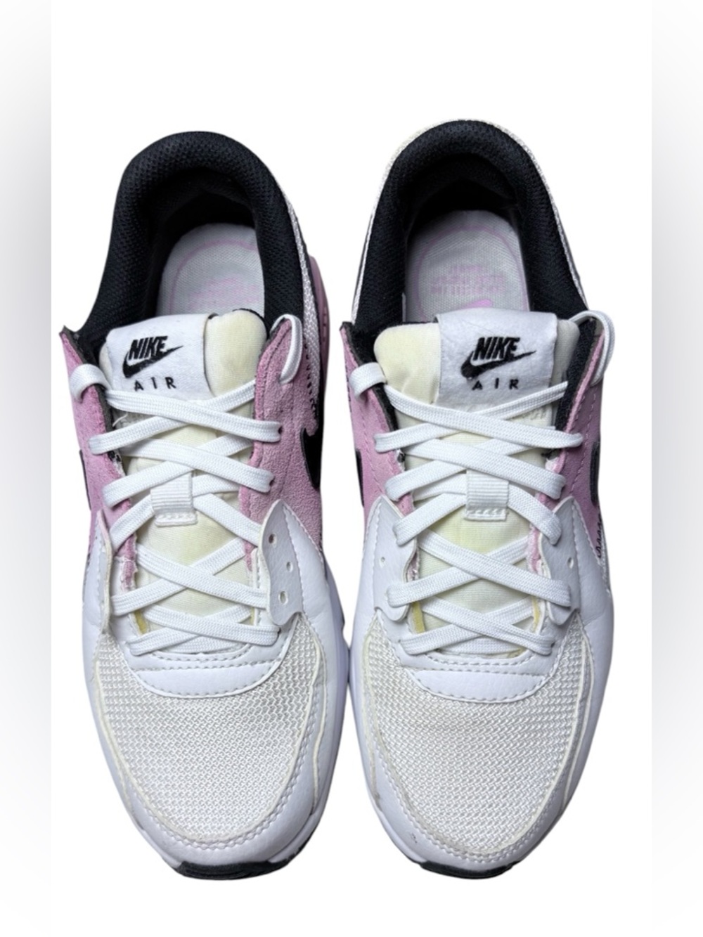 Nike Women's Air Max Excee White Light Arctic Pink Sneakers Black Sz 6 US - Picture 3 of 10